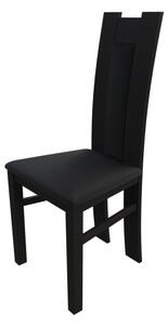Jedálenská stolička MOVILE 18 - wenge / čierna ekokoža