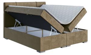 Kontinentálna posteľ 140 cm Gal (tmavobéžová) (s matracom a úl. priestorom). Vlastná spoľahlivá doprava až k Vám domov. 1043370