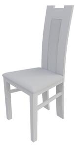 Jedálenská stolička MOVILE 18 - biela / biela ekokoža