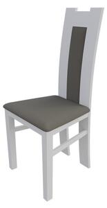 Jedálenská stolička MOVILE 18 - biela / šedá ekokoža