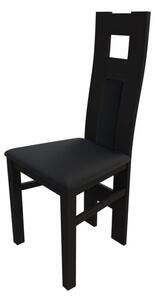 Jedálenská stolička MOVILE 20 - wenge / čierna ekokoža
