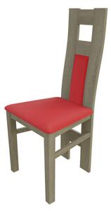 Jedálenská stolička MOVILE 20 - dub sonoma / červená ekokoža