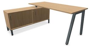 Písací stôl CS5040 A-L 160 cm so sideboardom