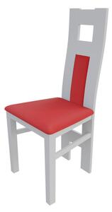 Jedálenská stolička MOVILE 20 - biela / červená ekokoža