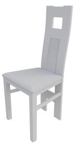 Jedálenská stolička MOVILE 20 - biela / biela ekokoža