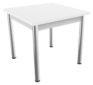 Jedálenský stôl štvorec 80 x 80 cm Mosi Alaska bílá