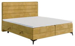 Manželská posteľ Boxspring 180 cm Horazio (žltá) (s matracom a úl. priestorom). Vlastná spoľahlivá doprava až k Vám domov. 1043380