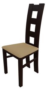 Jedálenská stolička MOVILE 21 - orech / béžová