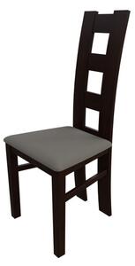 Jedálenská stolička MOVILE 21 - orech / šedá ekokoža