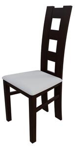 Jedálenská stolička MOVILE 21 - orech / biela ekokoža