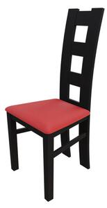Jedálenská stolička MOVILE 21 - wenge / červená ekokoža