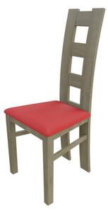 Jedálenská stolička MOVILE 21 - dub sonoma / červená ekokoža