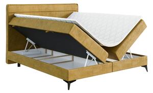 Kontinentálna posteľ 140 cm Horazio (žltá) (s matracom a úl. priestorom). Vlastná spoľahlivá doprava až k Vám domov. 1043378