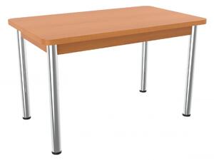Stôl s kovovými nohami Sevo 120 x 70 cm Olše světlá