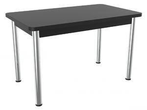 Stôl s kovovými nohami Sevo 120 x 70 cm Černá struktura
