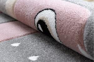 Dywany Łuszczów Detský kusový koberec Petit Flamingos hearts grey - 120x170 cm
