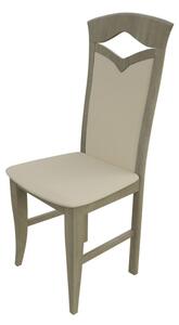 Jedálenská stolička MOVILE 30 - dub sonoma / béžová ekokoža
