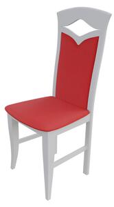 Jedálenská stolička MOVILE 30 - biela / červená ekokoža