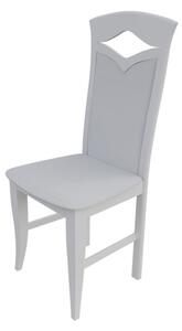 Jedálenská stolička MOVILE 30 - biela / biela ekokoža