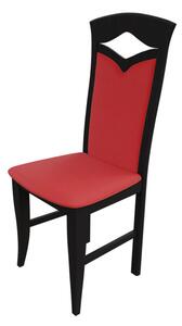 Jedálenská stolička MOVILE 30 - wenge / červená ekokoža