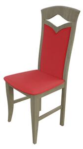 Jedálenská stolička MOVILE 30 - dub sonoma / červená ekokoža