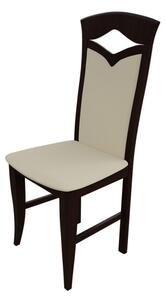 Jedálenská stolička MOVILE 30 - orech / béžová ekokoža