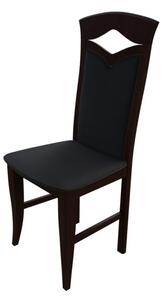 Jedálenská stolička MOVILE 30 - orech / čierna ekokoža