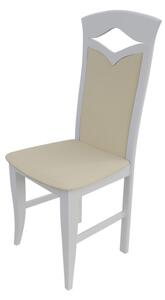 Jedálenská stolička MOVILE 30 - biela / béžová ekokoža