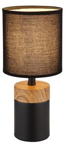 GLOBO 21623 IGA stolná lampička 1xE14 V290mm čierna, imitácia dreva