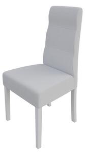 Jedálenská stolička MOVILE 37 - biela / biela ekokoža