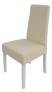 Čalúnená jedálenská stolička MOVILE 38 - biela / béžová ekokoža