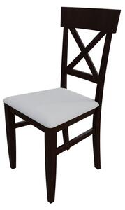 Jedálenská stolička MOVILE 39 - orech / biela ekokoža