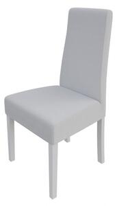 Čalúnená jedálenská stolička MOVILE 38 - biela / biela ekokoža