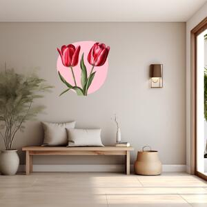 60x60cm Tulipány - textilná nálepka na stenu