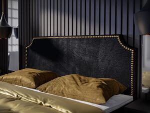 Kontinentálna posteľ 160 cm Lupin (čierna) (s matracom a úl. priestorom). Vlastná spoľahlivá doprava až k Vám domov. 1043411