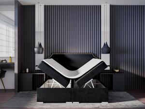 Kontinentálna posteľ 180 cm Lupin (čierna) (s matracom a úl. priestorom). Vlastná spoľahlivá doprava až k Vám domov. 1043412