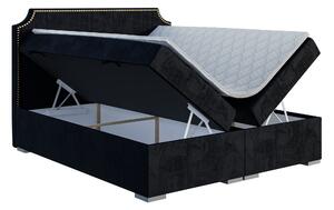 Kontinentálna posteľ 120 cm Lupin (čierna) (s matracom a úl. priestorom). Vlastná spoľahlivá doprava až k Vám domov. 1043409