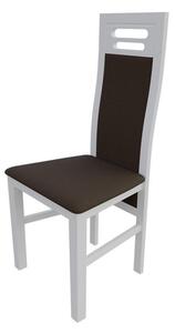 Stolička do jedálne MOVILE 40 - biela / tmavá hnedá 1