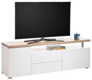 NÍZKA KOMODA, biela, dub sonoma, 160/55/38 cm Xora - TV nábytok