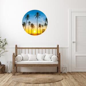 120x120cm Palmy - textilná nálepka na stenu Veľkosť: 60 cm