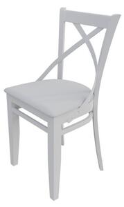 Stolička do jedálne MOVILE 41 - biela / biela ekokoža