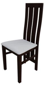 Jedálenská stolička MOVILE 42 - orech / biela ekokoža