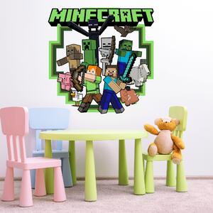 60x60cm Minecraft 2 - textilná nálepka na stenu