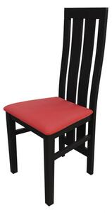 Jedálenská stolička MOVILE 42 - wenge / červená ekokoža