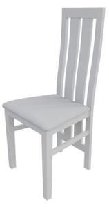 Jedálenská stolička MOVILE 42 - biela / biela ekokoža