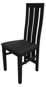 Jedálenská stolička MOVILE 42 - wenge / čierna ekokoža
