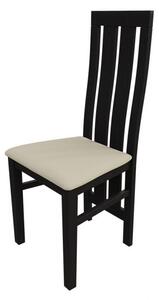 Jedálenská stolička MOVILE 42 - wenge / béžová ekokoža