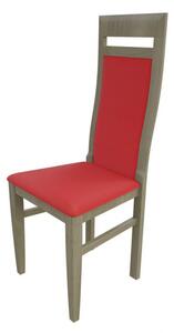 Jedálenská stolička MOVILE 43 - dub sonoma / červená ekokoža
