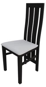 Jedálenská stolička MOVILE 42 - wenge / biela ekokoža