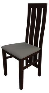 Jedálenská stolička MOVILE 42 - orech / šedá ekokoža